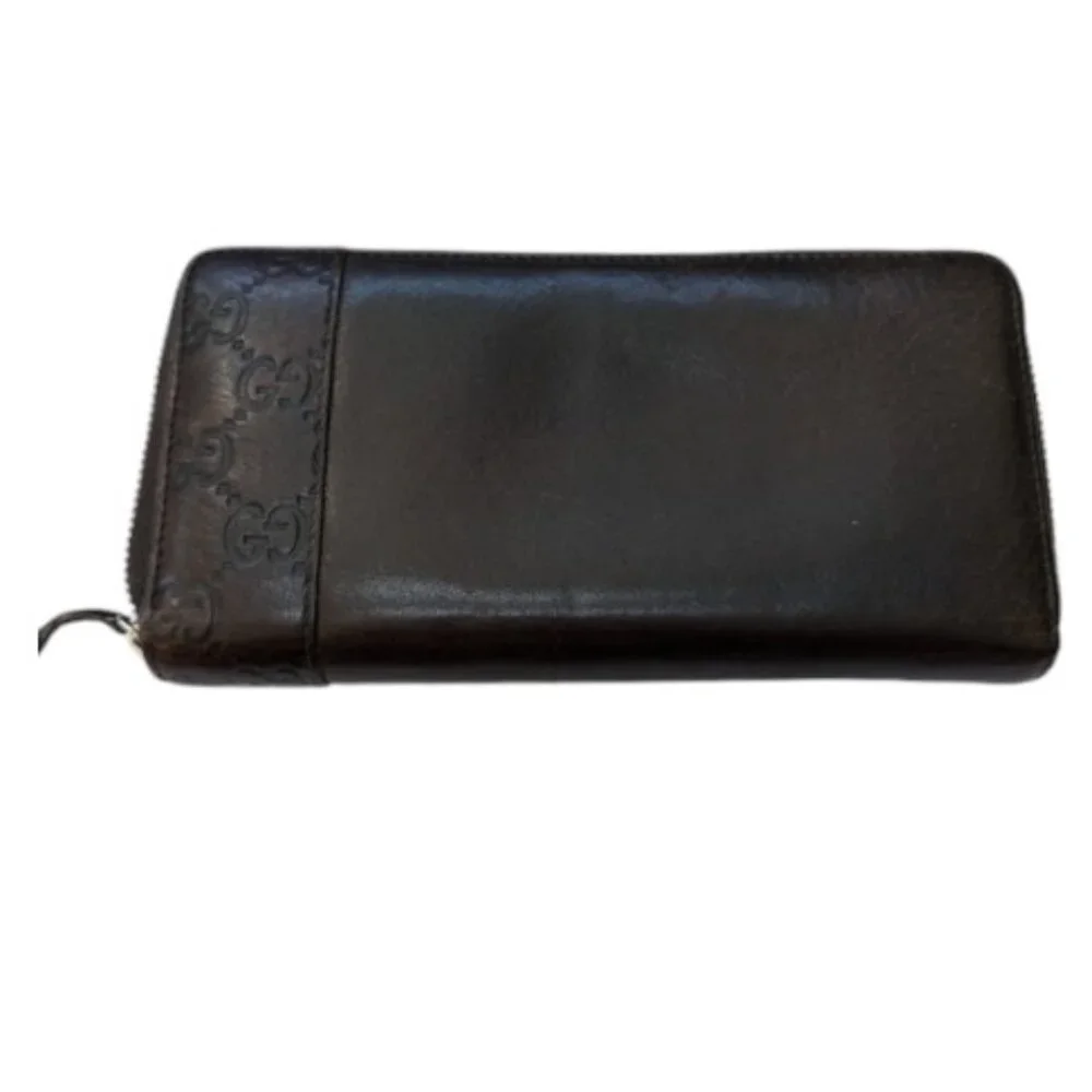 Gucci GG Zip Around Leather Continental Wallet EUC - Picture 2 of 7